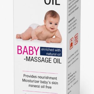 Baby Fly Oil 100ml baby massage oil enriched with natural oils and Vitamin E for moisturizing, nourishing, and protecting delicate baby skin.