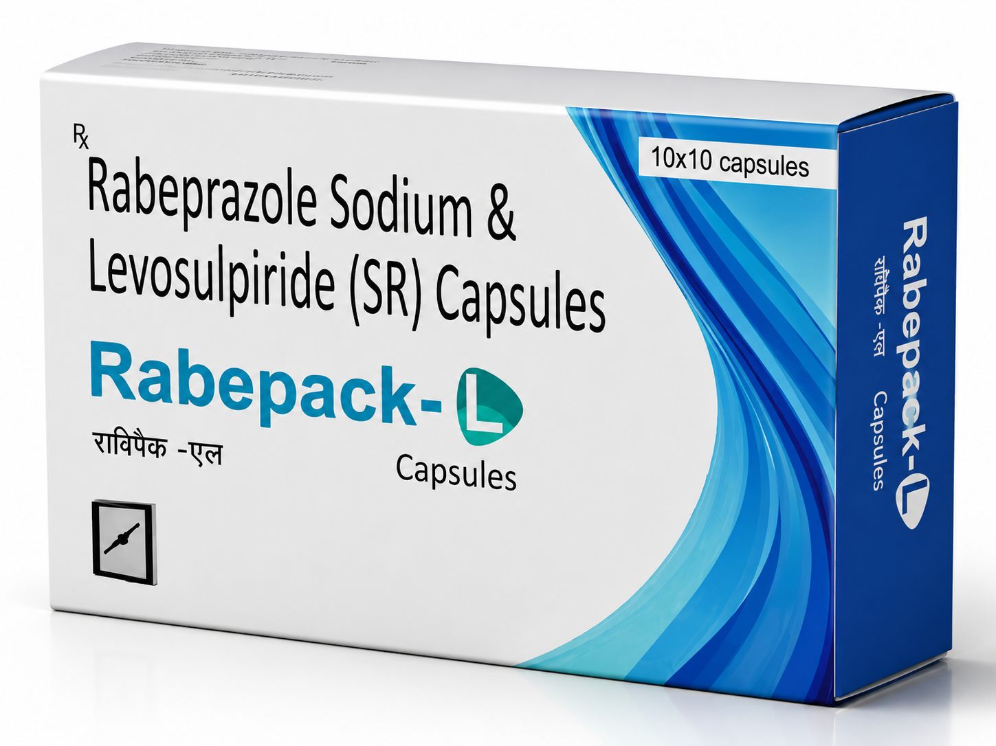 Rabepack-L Capsules containing Rabeprazole Sodium and Levosulpiride SR for acid reflux, GERD, heartburn, gastritis, and digestive health support.